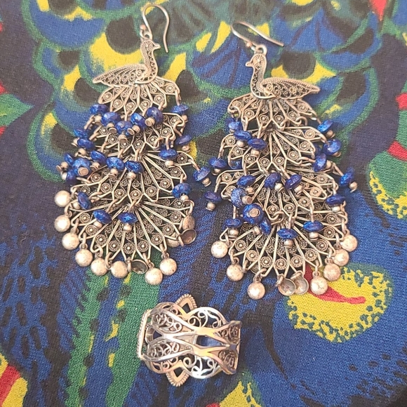 Fabulous Peacock Earrings - Picture 6 of 9